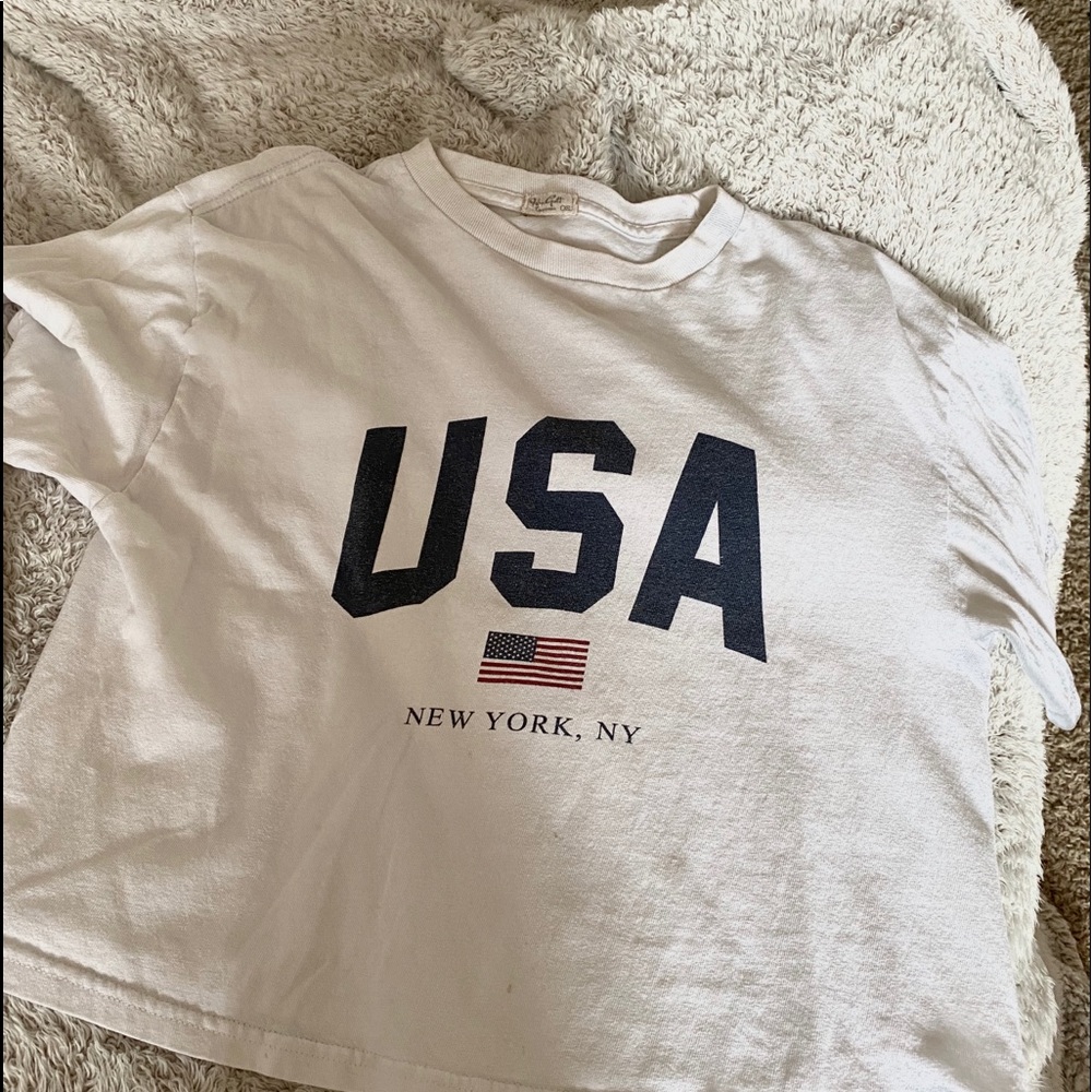 White USA Brandy Melville shirt